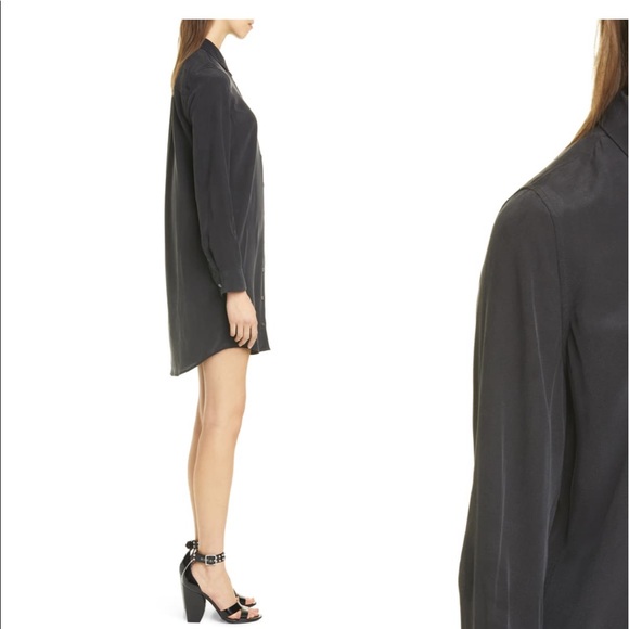 Equipment Dresses Equipment Silk Dress In Navy Blue Poshmark